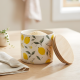 Lemon Pattern Porcelain Jar Set - 3 Pcs